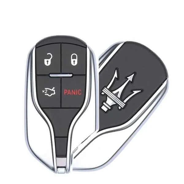 2014-2019 Maserati Ghibli / Quattroporte / 4-Button Smart Key / W/ Panic / PN: 670019936 / M3N-7393490 / OEM REFURB 2014-2019 Maserati Ghibli / Quattroporte / 4-Button Smart Key / W/ Panic / PN: 670019936 / M3N-7393490 / OEM REFURB